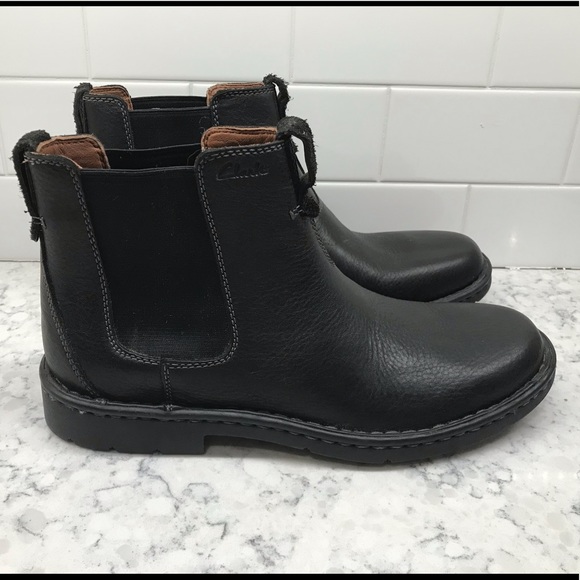 clarks chelsea boots mens black